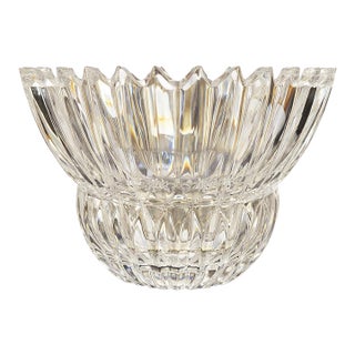 Mikasa Ice Palace Crystal Bowl 10” Sculptural Modern Decor Slovenia Heavy For Sale