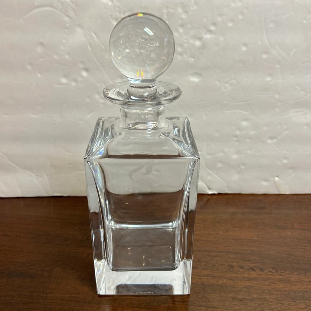 Tiffany & Co. Etched Crystal Decanter With Stopper Signed For Sale - Image 10 of 11