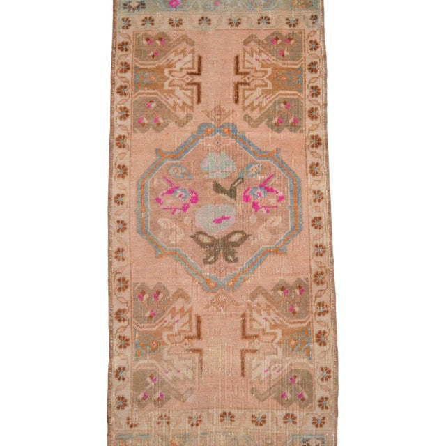 1970s 1970s Small Rug, Entryway Rug, Bath Mat, Kitchen Decor, Turkish Rug, Doormat 1'10" X 3'10" For Sale - Image 5 of 18