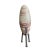 Oblong quartz rock of light grey body with large rusty brown inclusions. Shiva Lingam stones are ancient and gathered from...