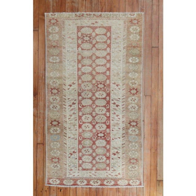Persian Early 20th Century Zabihi Collection Soft Brown Persian Kurd Scatter Rug - 2'9" x 5'1" For Sale - Image 3 of 8