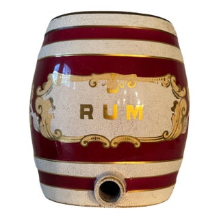 Antique Victorian-Style Rum Barrel Decanter For Sale