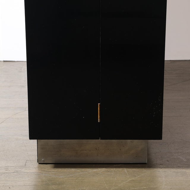 1930s Art Deco Machine Age Ebonized Walnut & Aluminum Sideboard by Walter Dorwin For Sale - Image 13 of 17