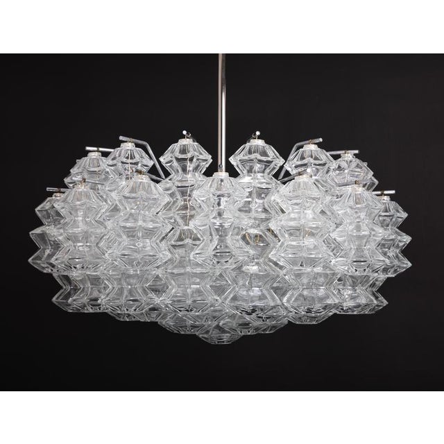Large Pagoda Glass Chandelier from Kalmar, Austria, 1960s For Sale - Image 13 of 16