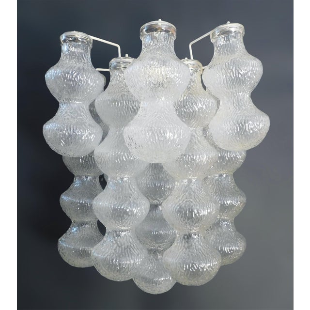 Vintage Italian wall light with translucent textured Murano glass elements / Made in Italy by Seguso, circa 1960s 1 light...