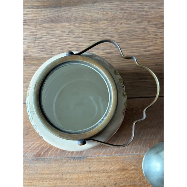 Antique White Antique English Biscuit Barrel For Sale - Image 8 of 9