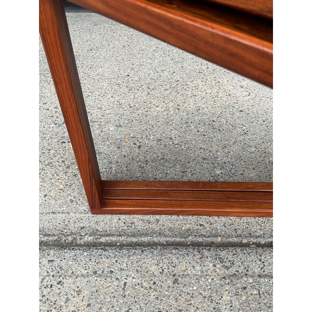 Rare Set of 3 Attributed to Kai Kristiansen Rosewood Nesting Tables, Vildbjerg Møbelfabrik, Denmark, 1960s For Sale - Image 13 of 14