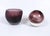 Small pair of contemporary handblown Murano style aubergine vases. One with sugar texture with cut and polished detail,...