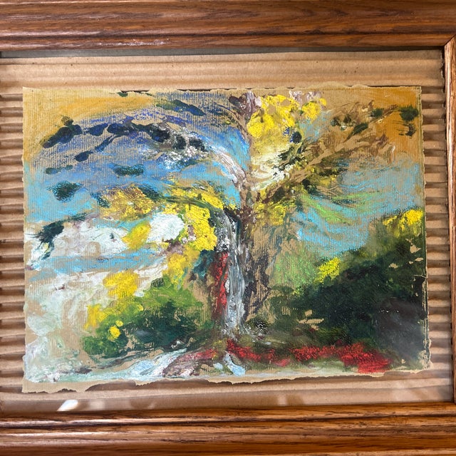1970’s original abstract expressionist landscape monoprint. (One of a kind). Print itself measures approximately 8.5x6 and...