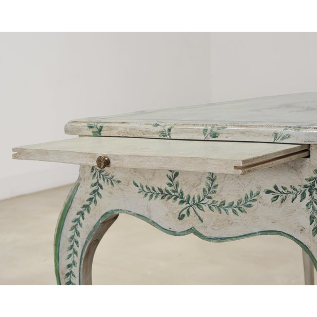 Venetian Painted Country Italian Provincial Writing Table Desk For Sale - Image 11 of 18