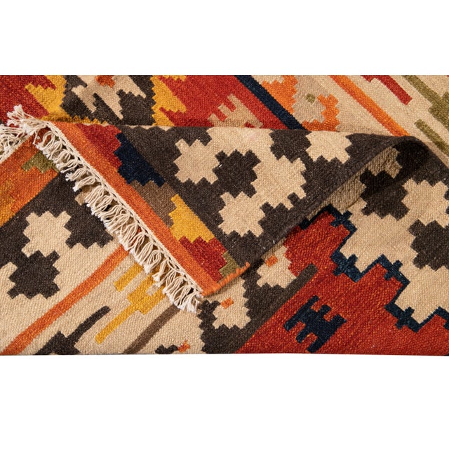 Contemporary 21st Century Contemporary Kilim Rug 5 '6'' X 7' 10'' For Sale - Image 3 of 13