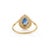 14k Two-Tone Gold 1.17ct Blue Sapphire & Diamond Vintage Ring Size 4 For Sale - Image 9 of 17