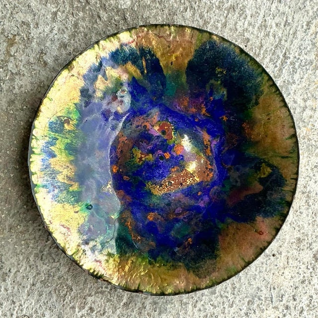 Mid 20th Century Vintage Boho Enamel Bowl For Sale - Image 5 of 8