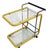 Postmodern Yellow Serving Trolley with Quaderna Pattern, 1980s For Sale