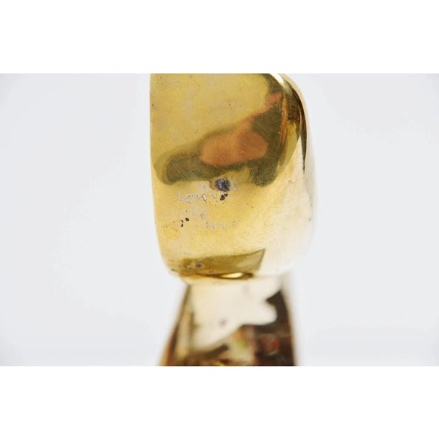 Gold Bronze Guitar - Violin Sculpture by Hattakitkosol Somchai, 1970s For Sale - Image 8 of 9