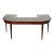 Vintage Myrtle Desk Co. Georgian Style Mahogany Curved Hunt Table / Executive Desk For Sale