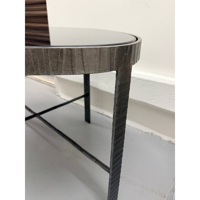 Late 20th Century Ward Bennett Black Glass Coffee Table For Sale - Image 5 of 9