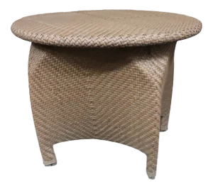 Modern Brown Jordan Rattan Side Table