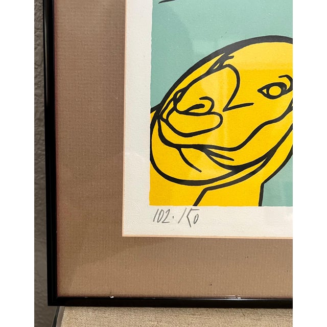 Valerio Adami, Italian Post Modern Pop Art Lithograph Silkscreen Valerio Adami Galerie Maeght, c.1975-1985 For Sale - Image 12 of 12