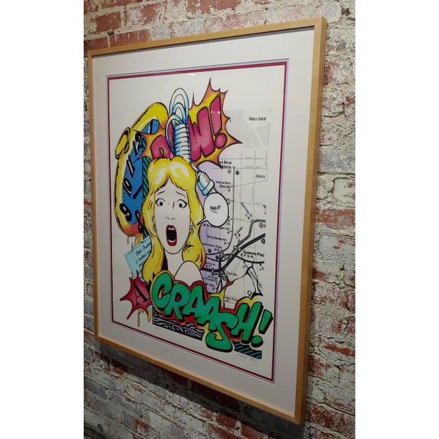 Yellow Crash John Matos -Dear Prudence - Pop Art -1989 Serigraph-Pencil Signed For Sale - Image 8 of 10
