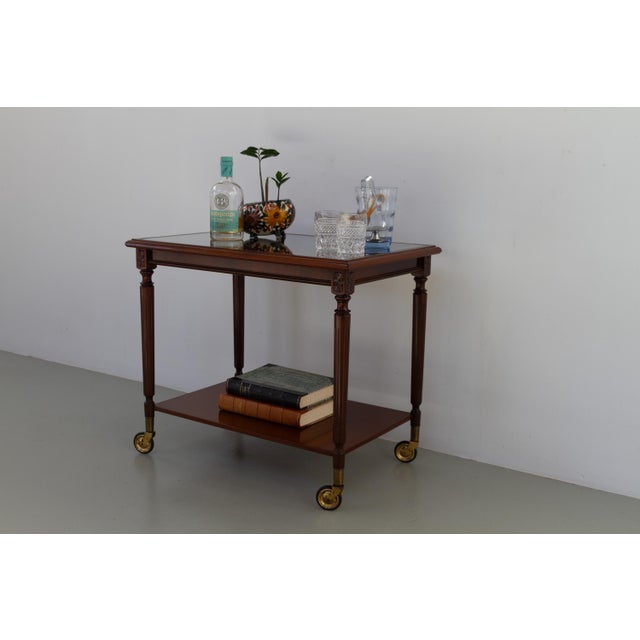 Wood Danish Hepplewhite Mahogany Serving Trolley from Farre Møbelfabrik, 1970s For Sale - Image 7 of 18