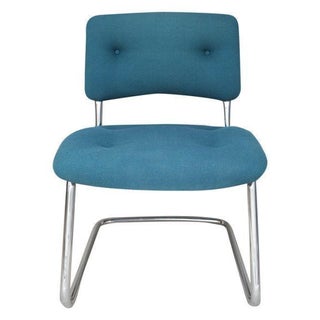 Vintage Steelcase Armless Turquoise Task Chair For Sale
