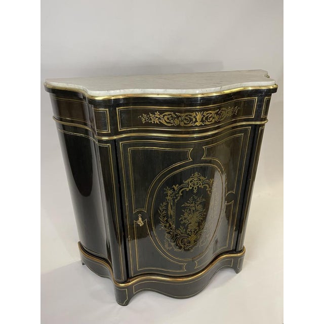 Blackened Wood Cabinet Napoléon 3 For Sale - Image 11 of 12