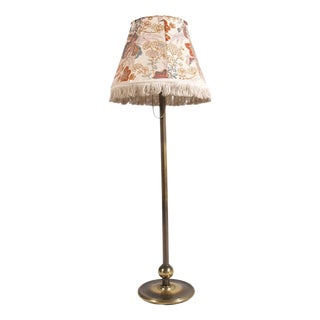 Italian Burnished Brass Floor Lamp by Luigi Caccia Dominioni for Azucema, 1950s For Sale