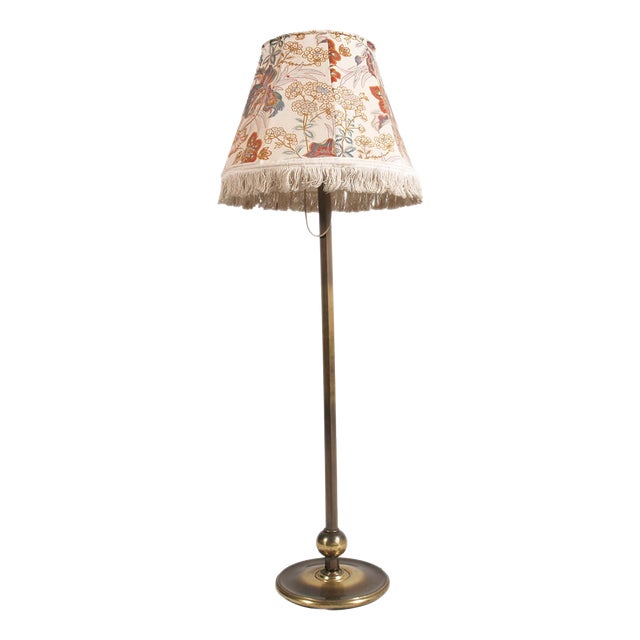 Italian Burnished Brass Floor Lamp by Luigi Caccia Dominioni for Azucema, 1950s For Sale