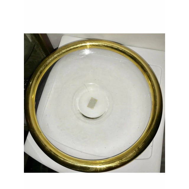 Vintage Lavorazione Artigiana a Mano Italian Large Glass Bowl For Sale - Image 9 of 13