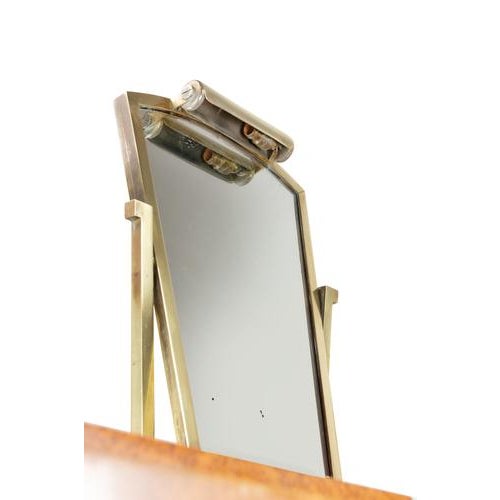 Art Deco Console in Mahogany and Amboyna by Jules Leleu, France, 1923 For Sale - Image 3 of 12
