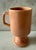 Mid-Century Modern Set of 6 Vintage Peach Pedestal Coffee Mugs For Sale - Image 3 of 8
