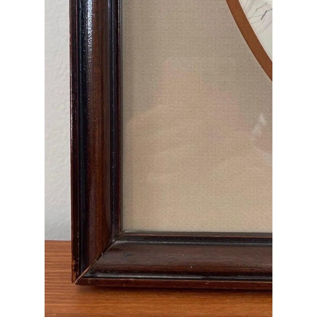 Wood Vintage Original Wood Framed and Signed Deer and Tree Artwork. For Sale - Image 7 of 10