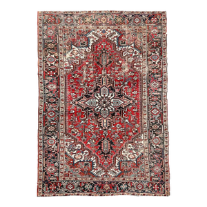Medium "Pocket-Size" Antique Heriz Rug 6.7 x 9.1