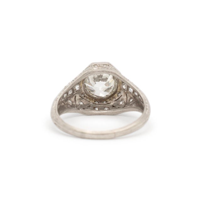 Ladies Antique Art Deco 1.71CT Gia Filigreed Diamond Engagement Ring Size 6 For Sale In Houston - Image 6 of 10