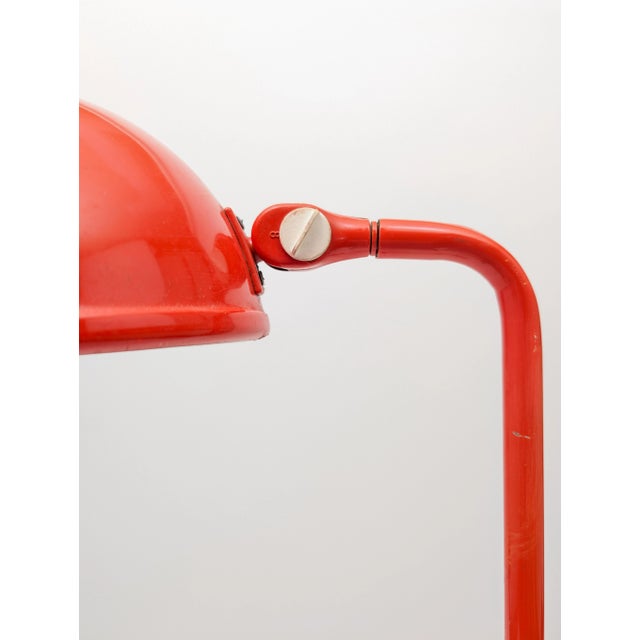 Vintage 1970s Danish Design Floor Lamp in Red For Sale In New York - Image 6 of 12