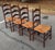 French Country Vintage Set of Four Colonial-Style Ladderback Dining Chairs With Rush Seats | Farmhouse, Shaker, French Country Style For Sale - Image 3 of 10