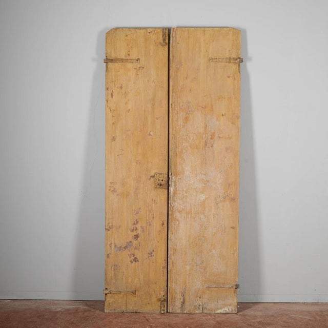 Wood Antique Double-Leaf Wood Door, 18th Century For Sale - Image 7 of 18