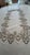 Vintage LinenTablecloth, Embroidered Applique Lace, Cream and Taupe. On Ivory 18" X 55.5" Pristine For Sale - Image 9 of 17