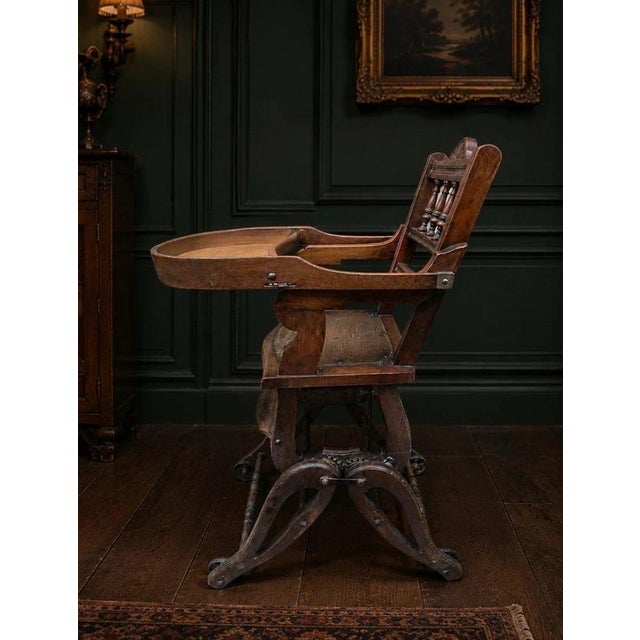 2000 - 2009 Late 19th Century Victorian Transforming Children's High Rocking Chair For Sale - Image 5 of 11