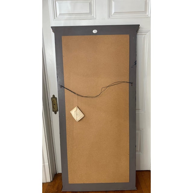 Baker Furniture Company Late 20th Century Large Baker Furniture Chinoiserie Distressed Wall Mirror For Sale - Image 4 of 10