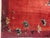 1920s Antique Red Floral Knotted Wool Chinese Art Deco Small Scatter Rug For Sale - Image 9 of 9