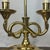 Vintage Baldwin Brass Serpentine Bouillotte 2 Arm Candlestick Table Lamp For Sale - Image 11 of 12