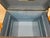 Antique 1920s Black Flat-Top Steamer Trunk With North Dakota Lithograph and Brass Hardware For Sale - Image 9 of 9