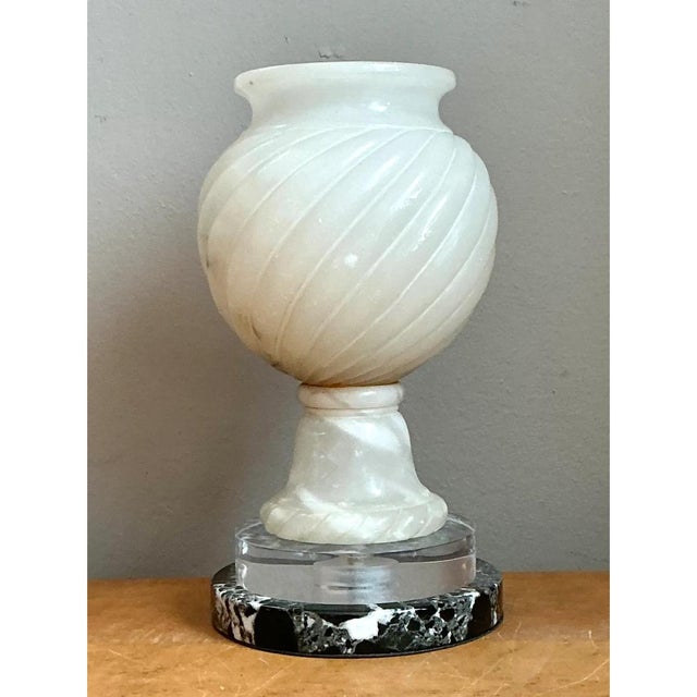 Alabaster Vintage Alabaster Scorpion Bowl Lamp For Sale - Image 8 of 12