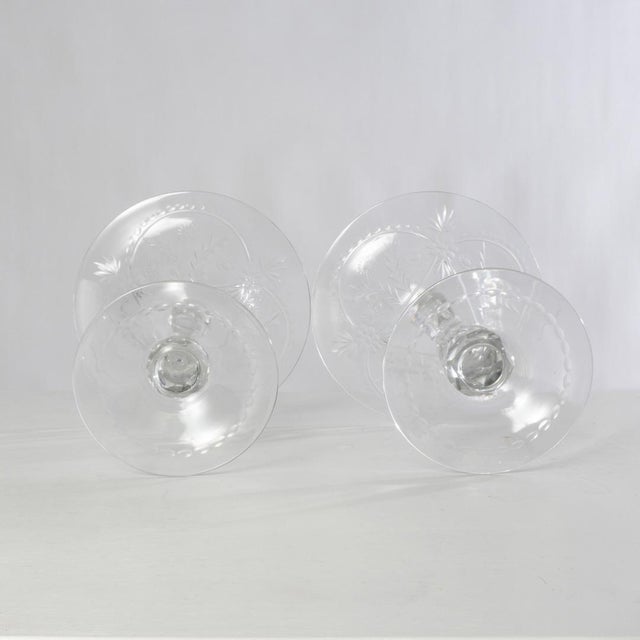 Mid 20th Century Beautiful Crystal Compotes - a Pair For Sale - Image 4 of 5