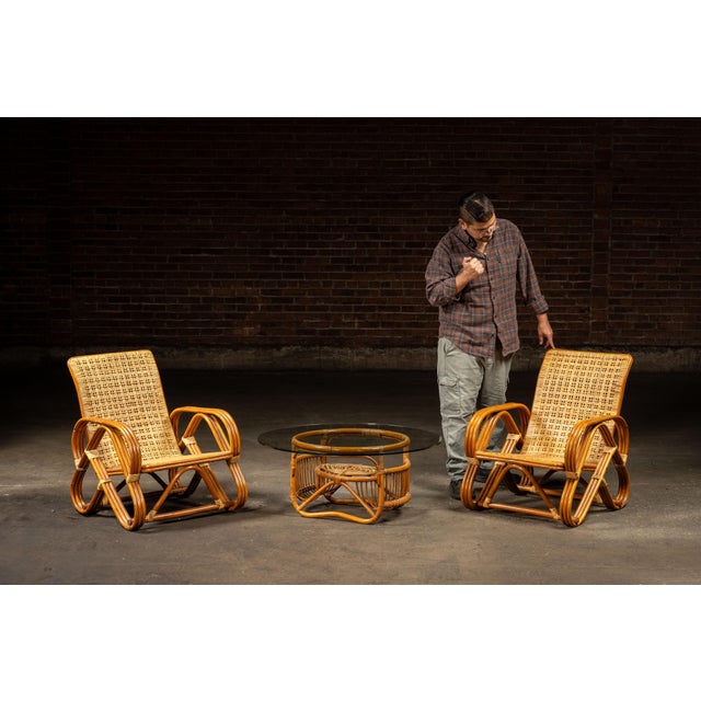 Italian-designed bentwood furniture set. This set was designed after preeminent Italian architect and designer Franco...