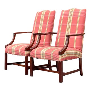Vintage Federal Lolling Armchairs - a Pair For Sale