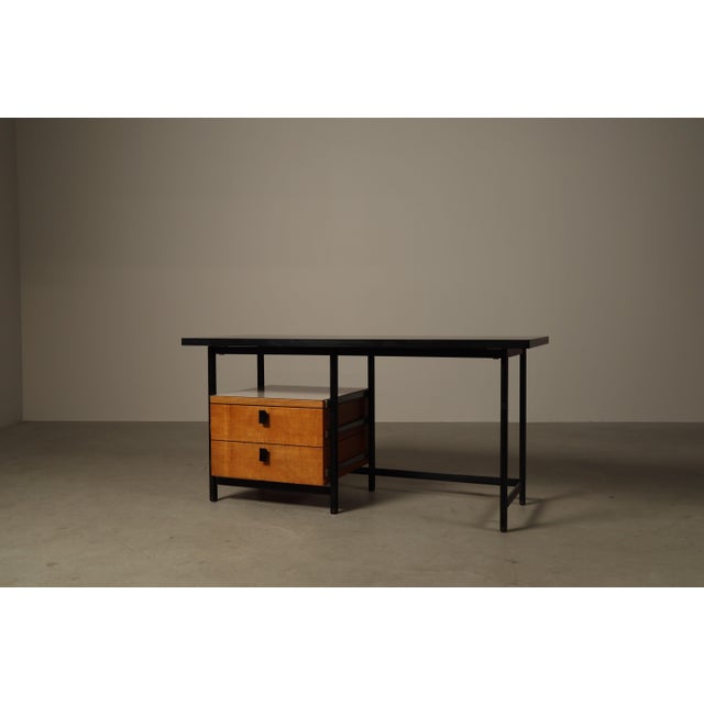 Wood Writing Desk by Jules Wabbes for Mobilier Universel, Belgium, 1960s For Sale - Image 7 of 16