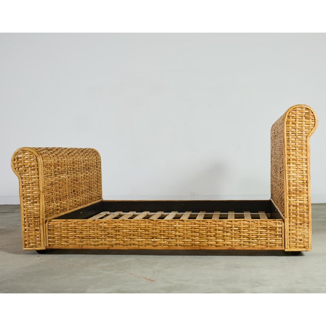 Ralph Lauren Organic Modern Bamboo Rattan Wicker Full Size Bed For Sale - Image 14 of 18